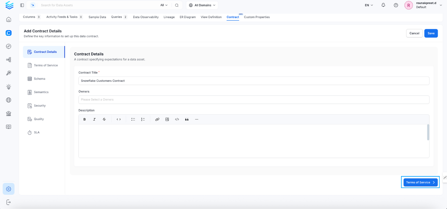 Adding Contract Details
