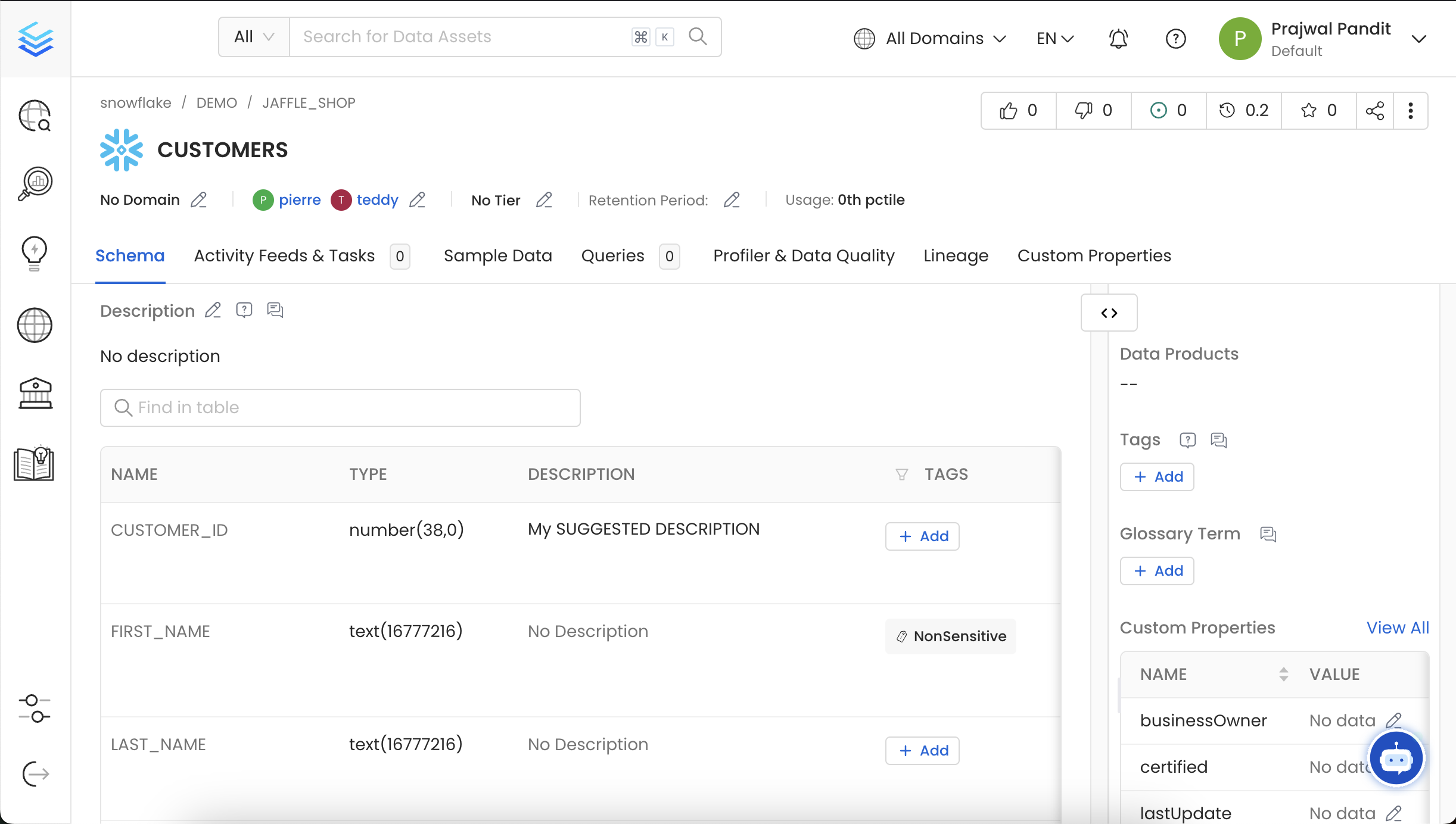 Table Import successful