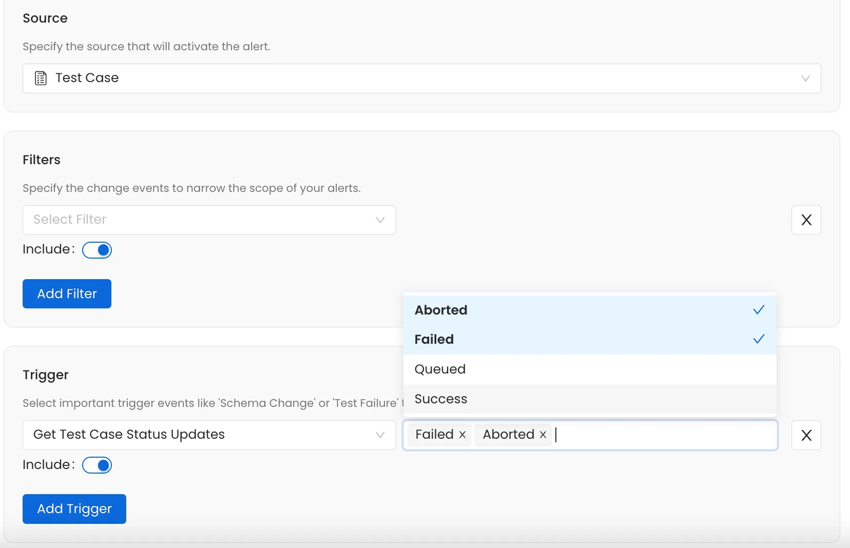 Select Trigger Conditions