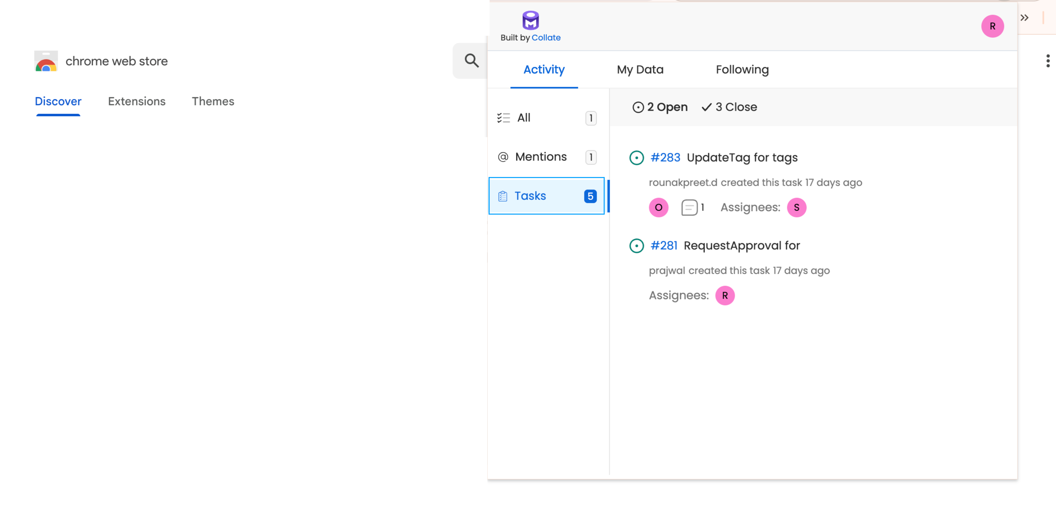 List of Assigned Tasks