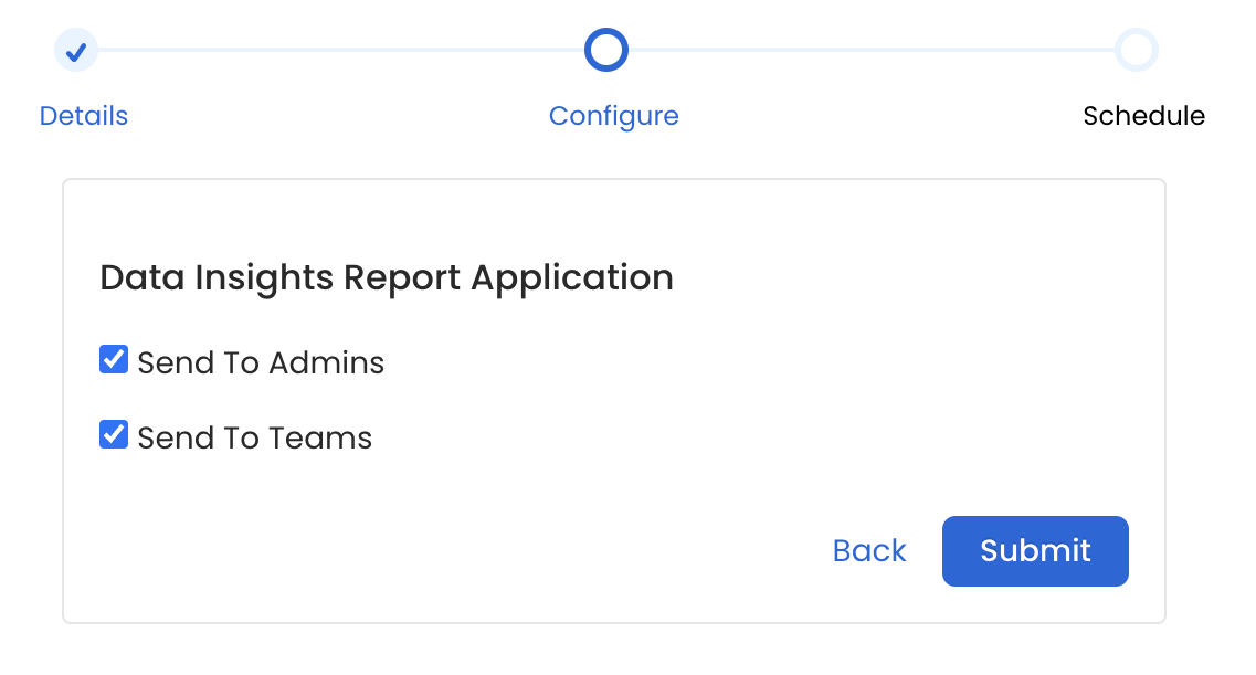 Send Report to Admins and Teams