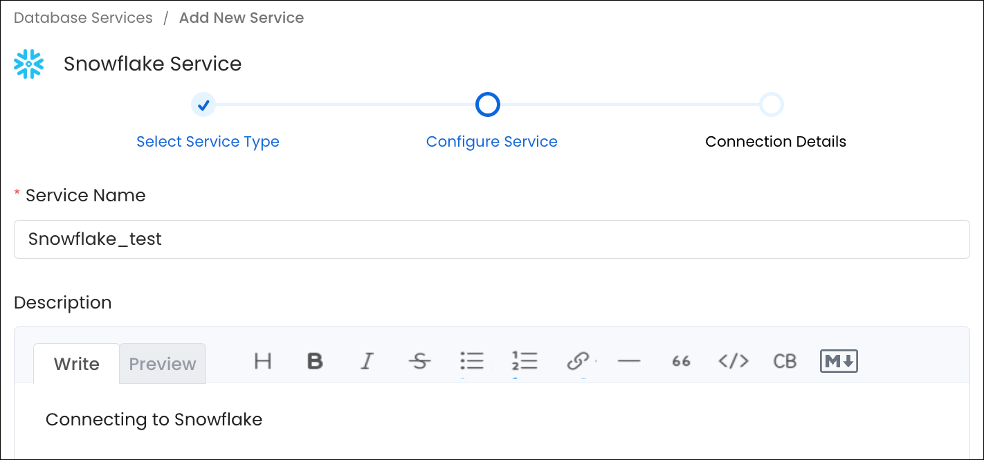 Configure Snowflake