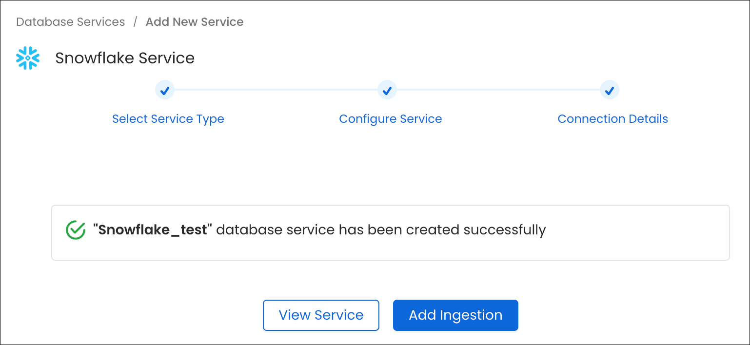 Snowflake Service Created