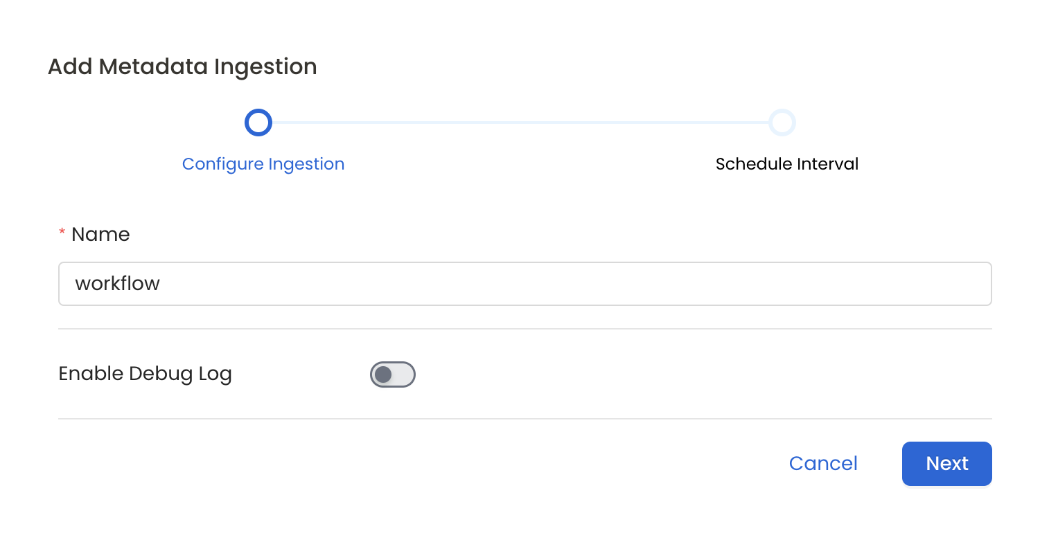 Configure Metadata Ingestion