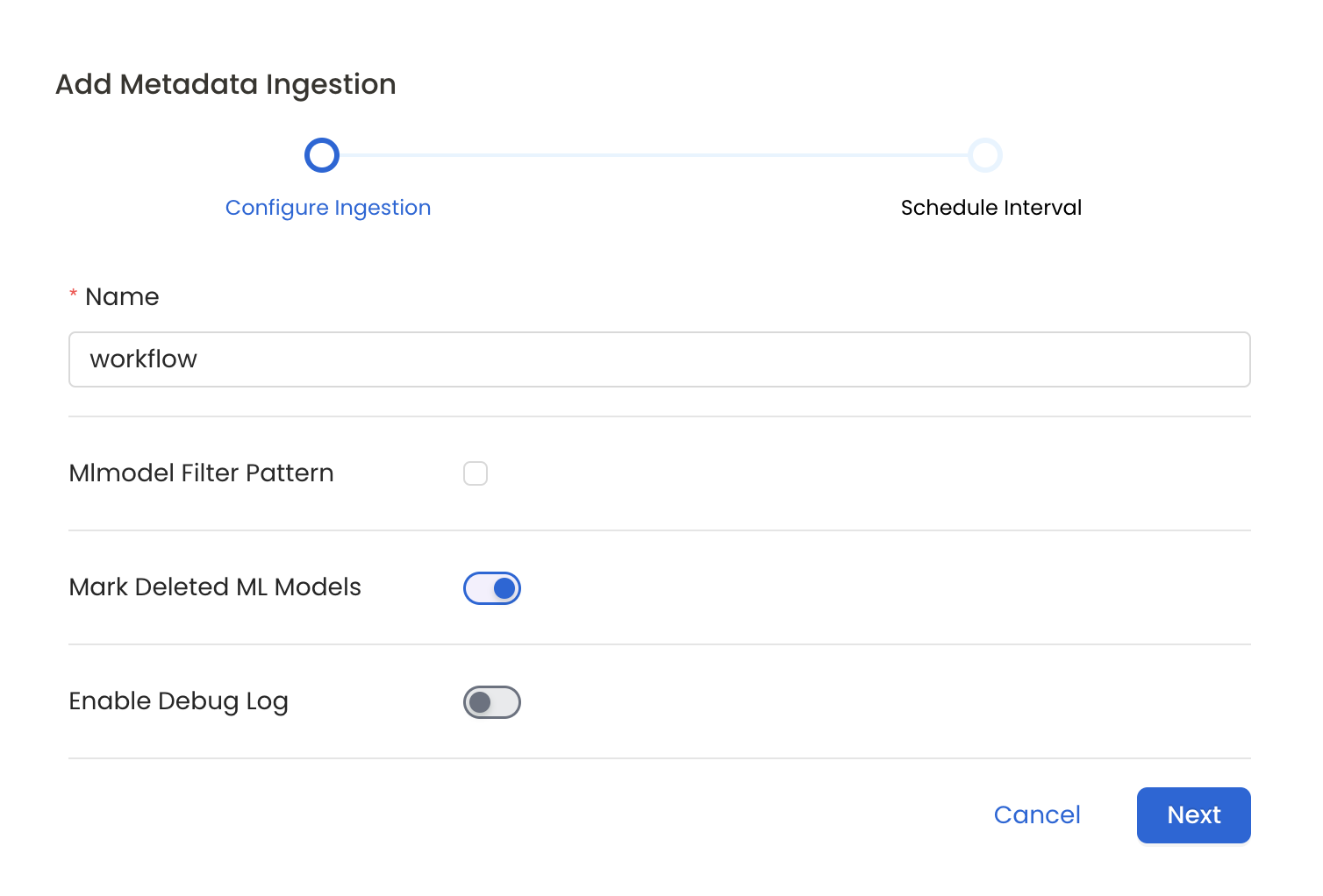 Configure Metadata Ingestion