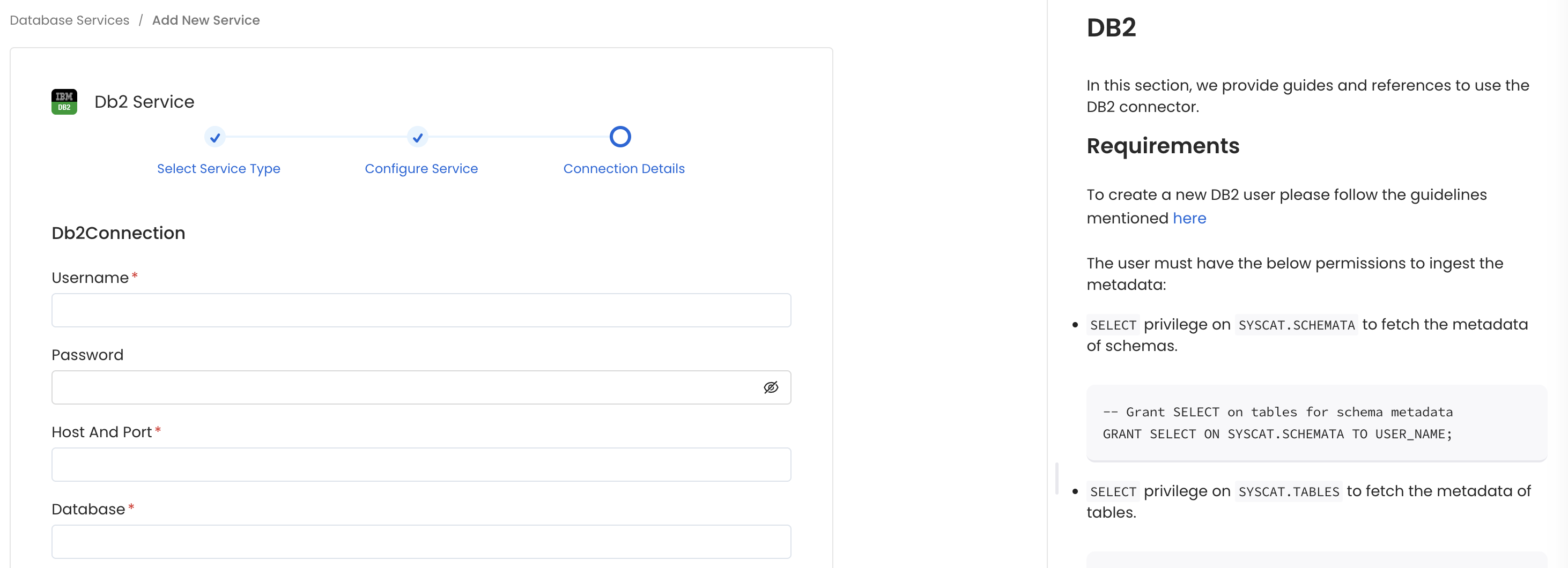 Configure Service connection