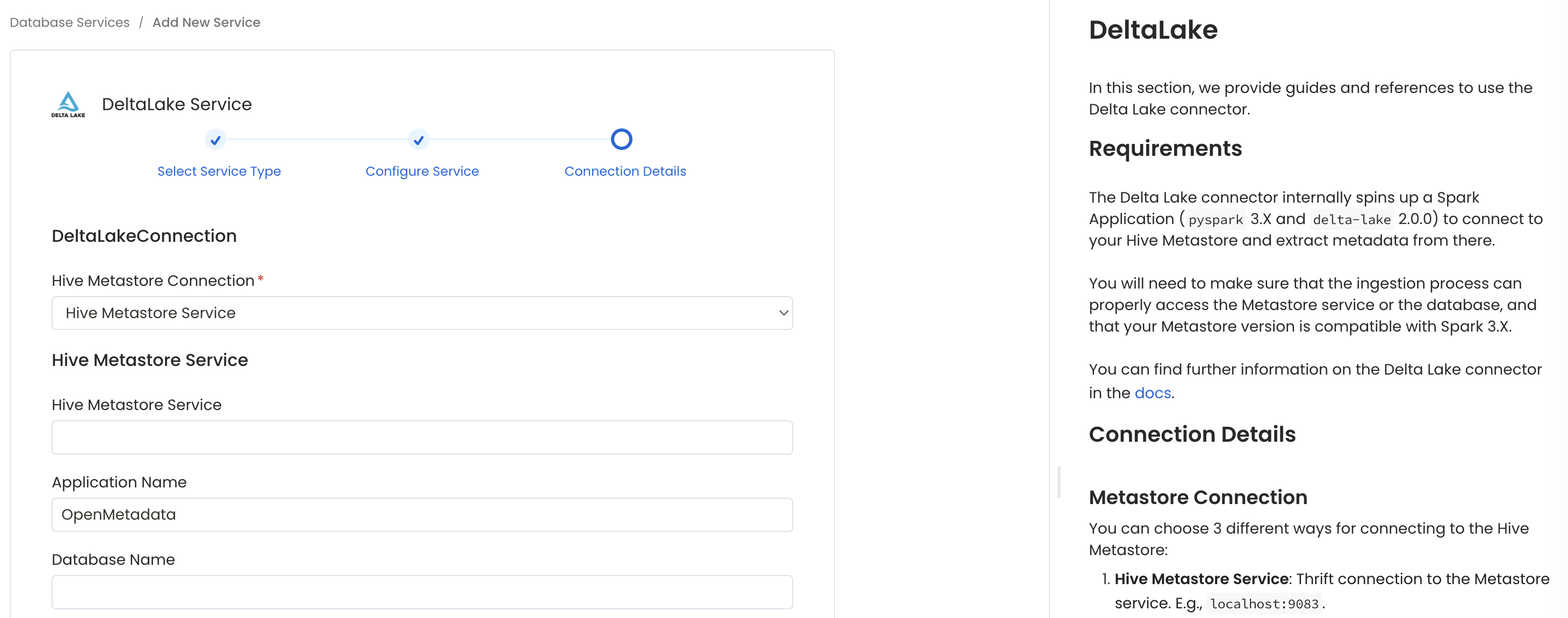 Configure Service connection