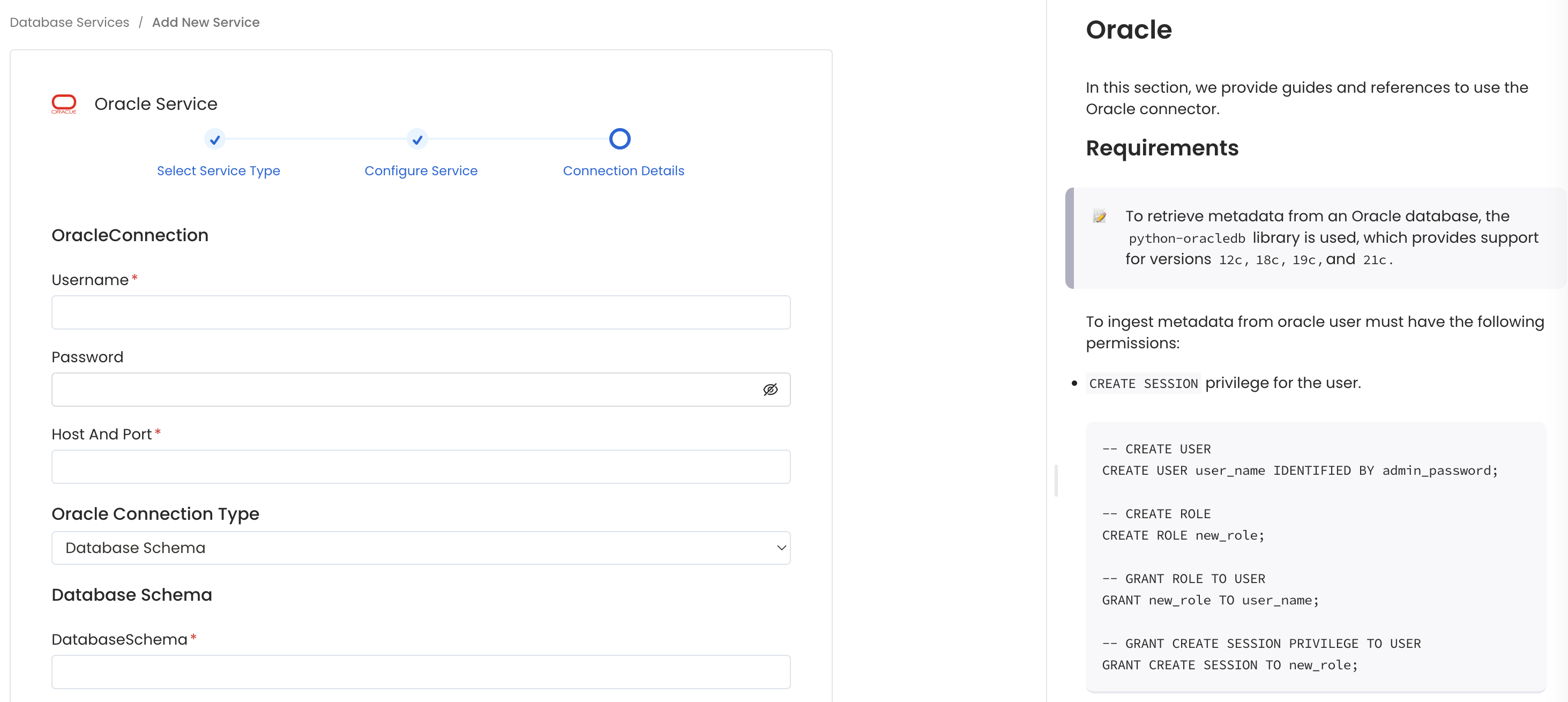 Configure Service connection