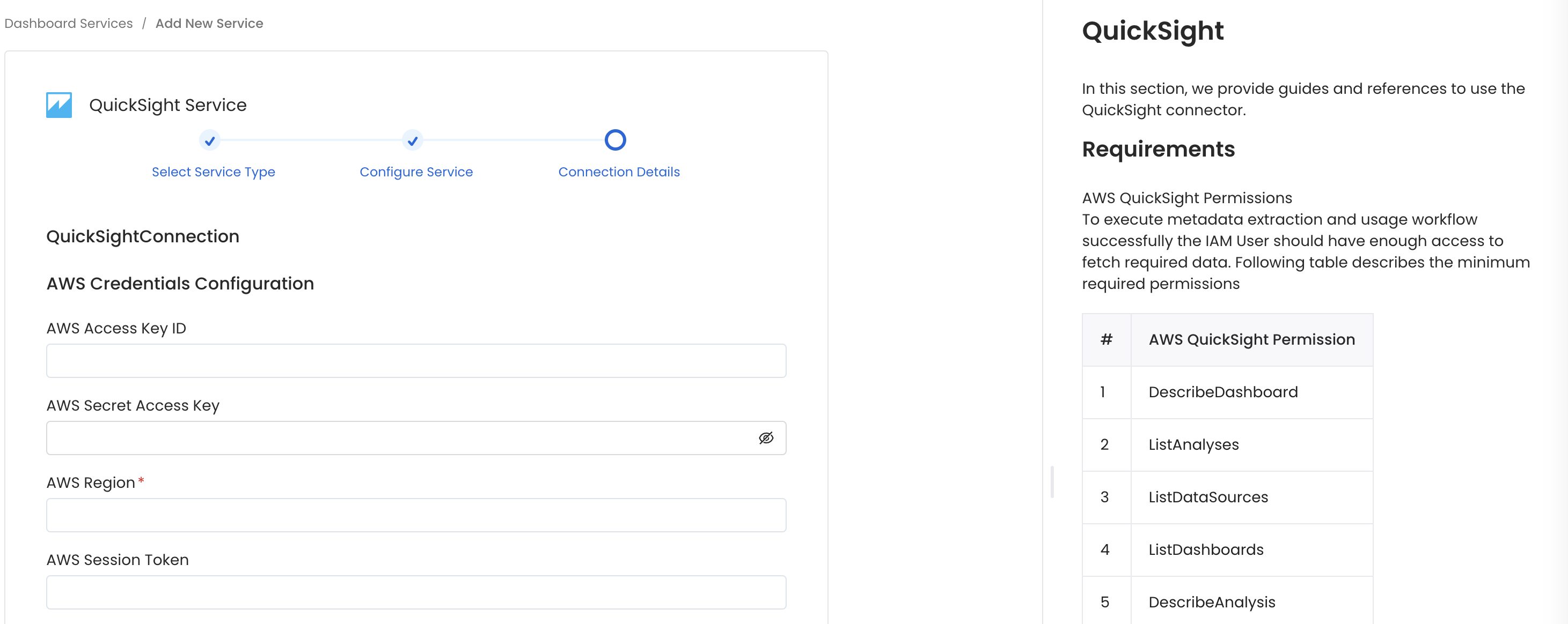 Configure Service connection