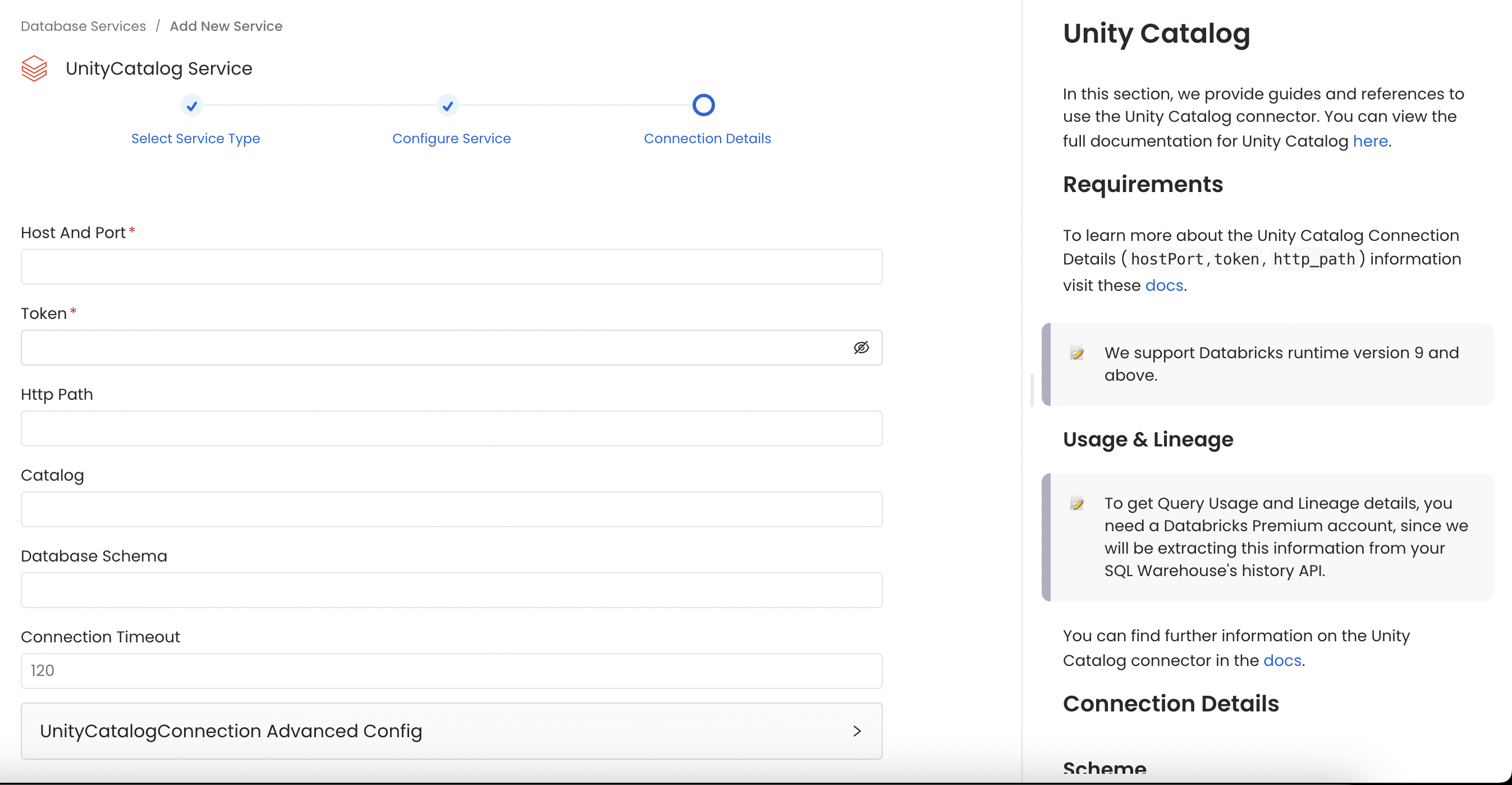 Configure Service connection