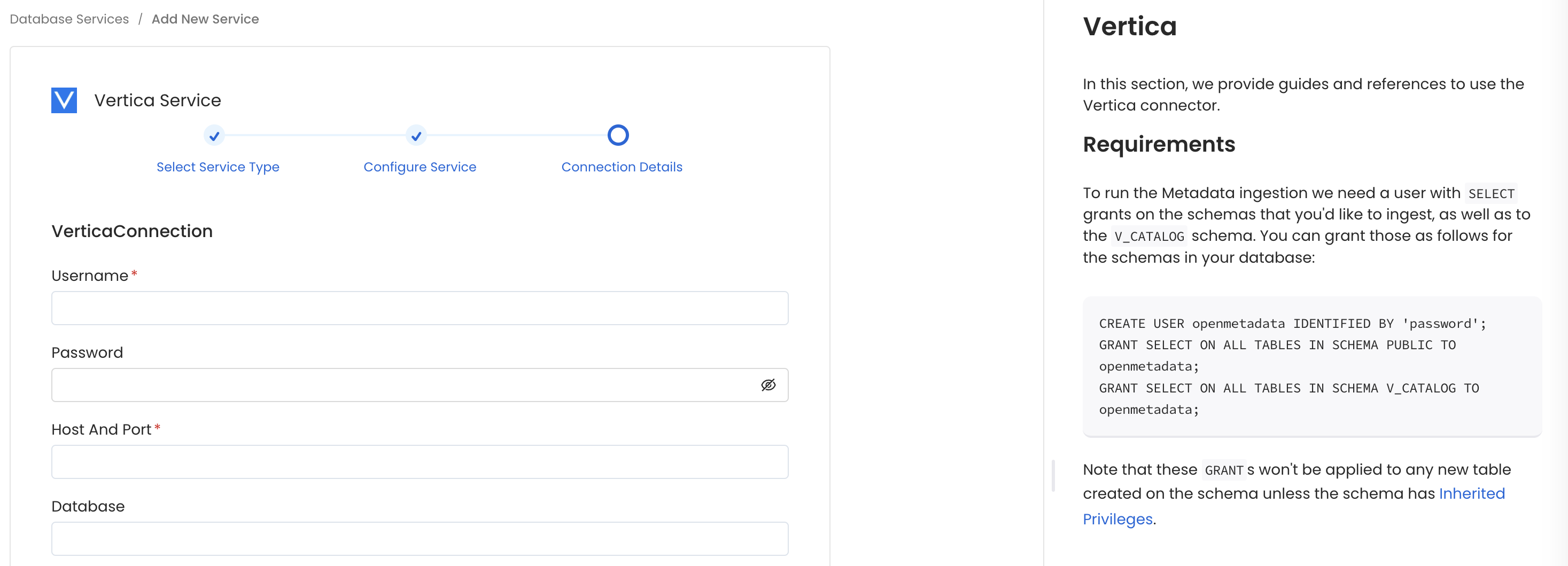 Configure Service connection