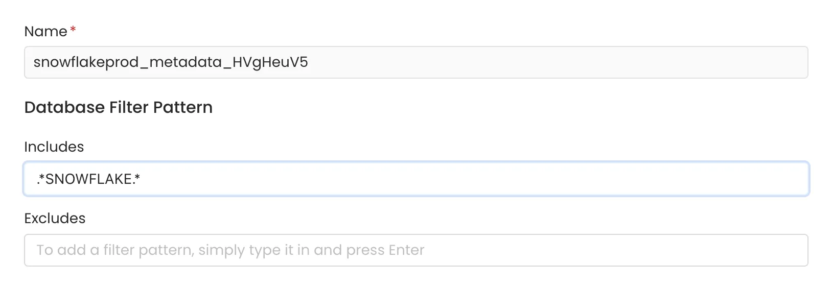 Database Filter Pattern Example 1