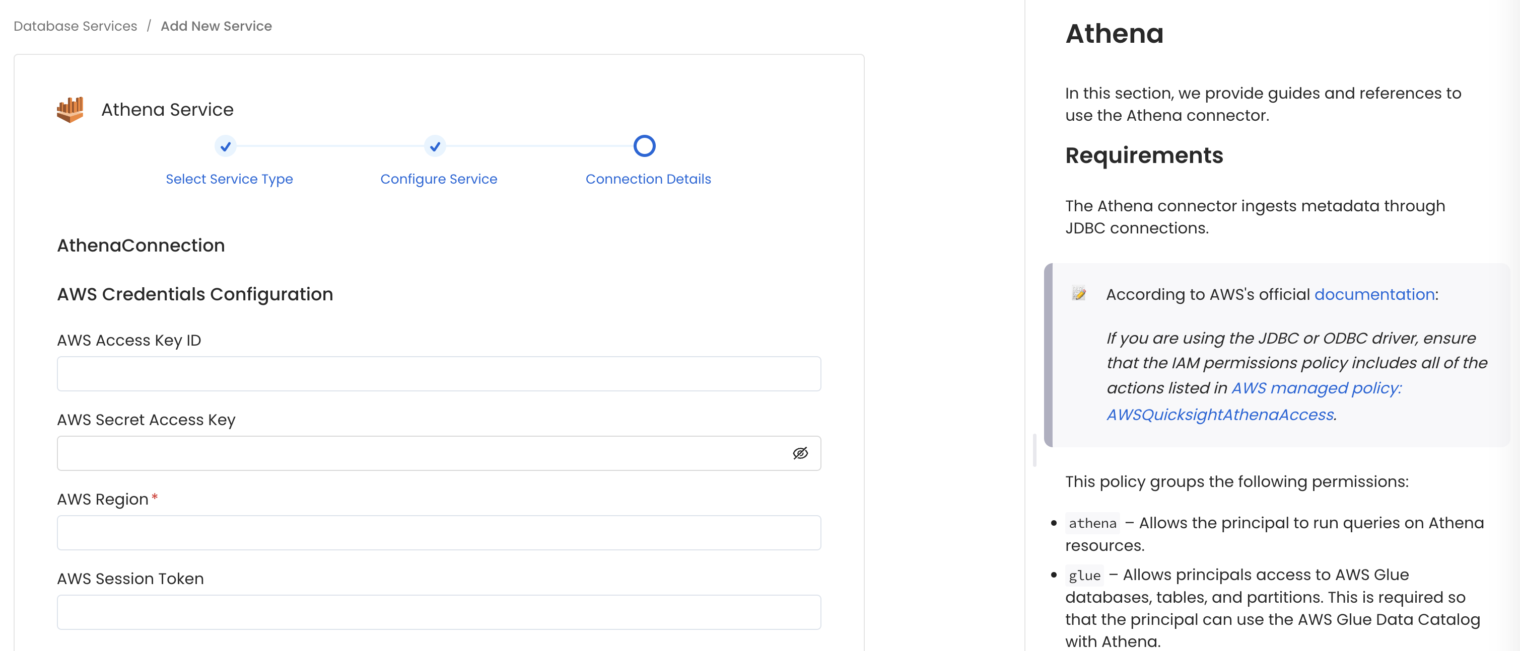 Configure Service connection