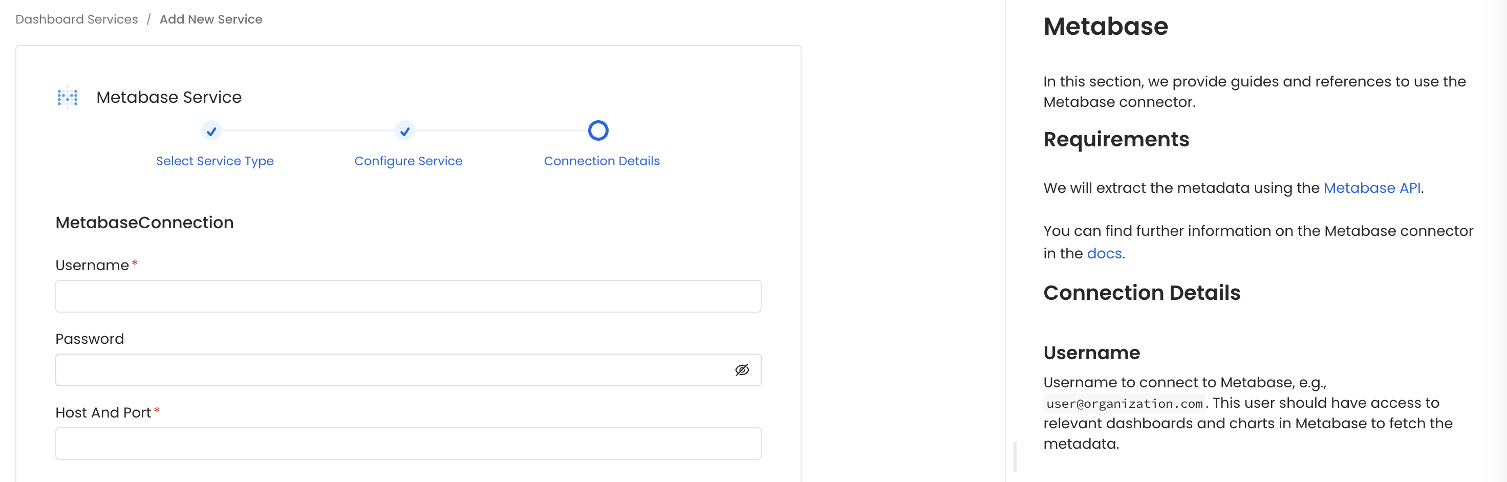 Configure Service connection