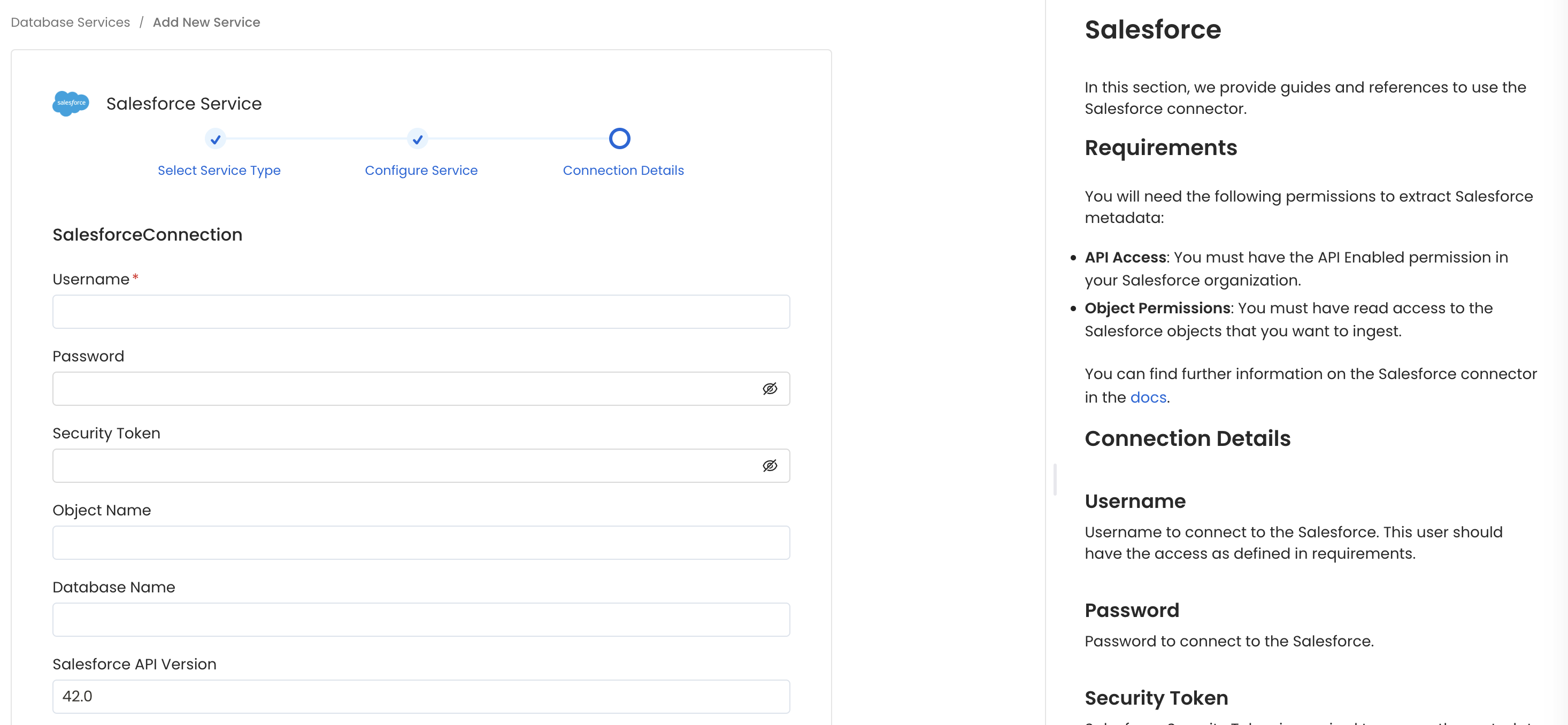 Configure Service connection