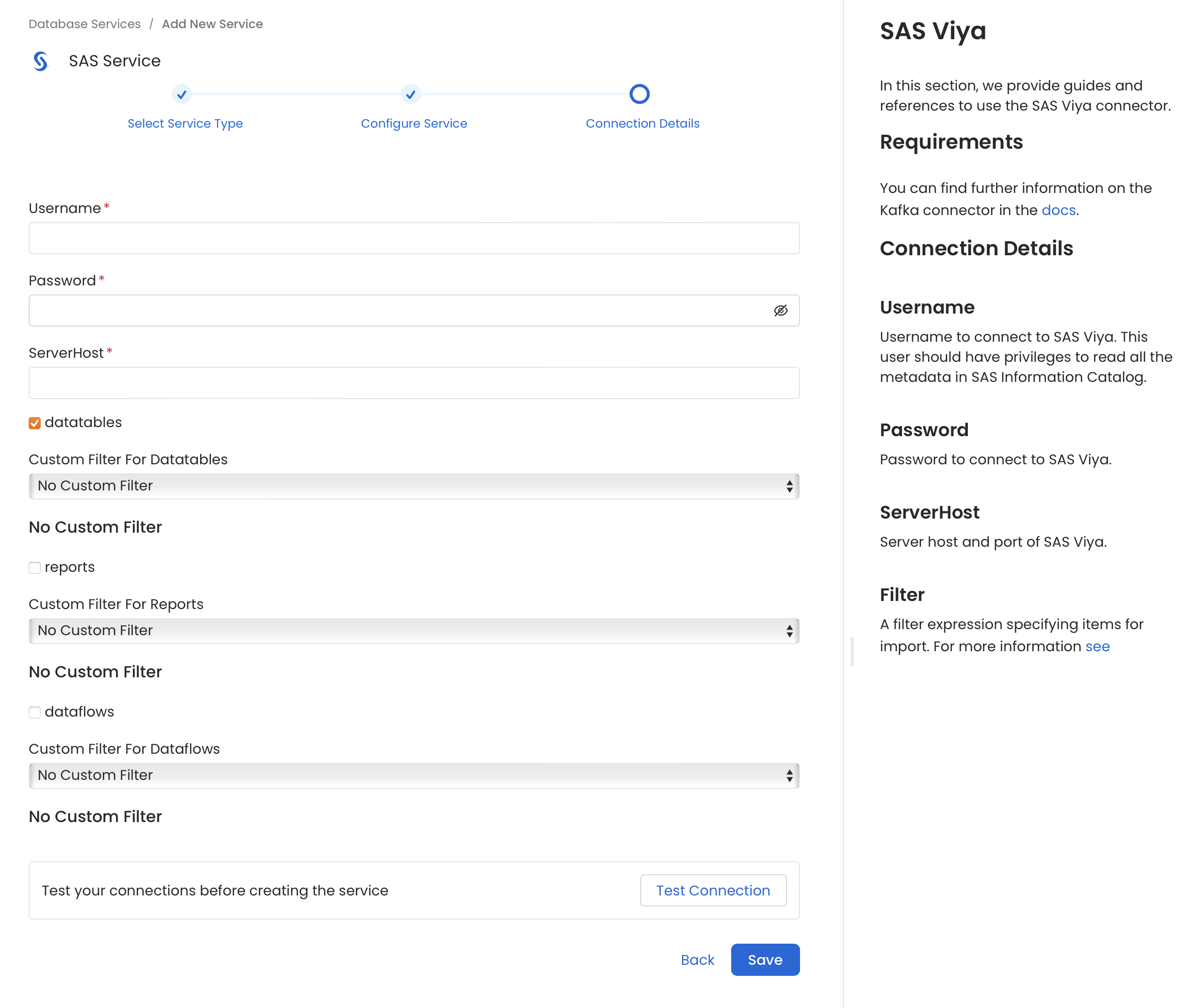 Configure Service connection