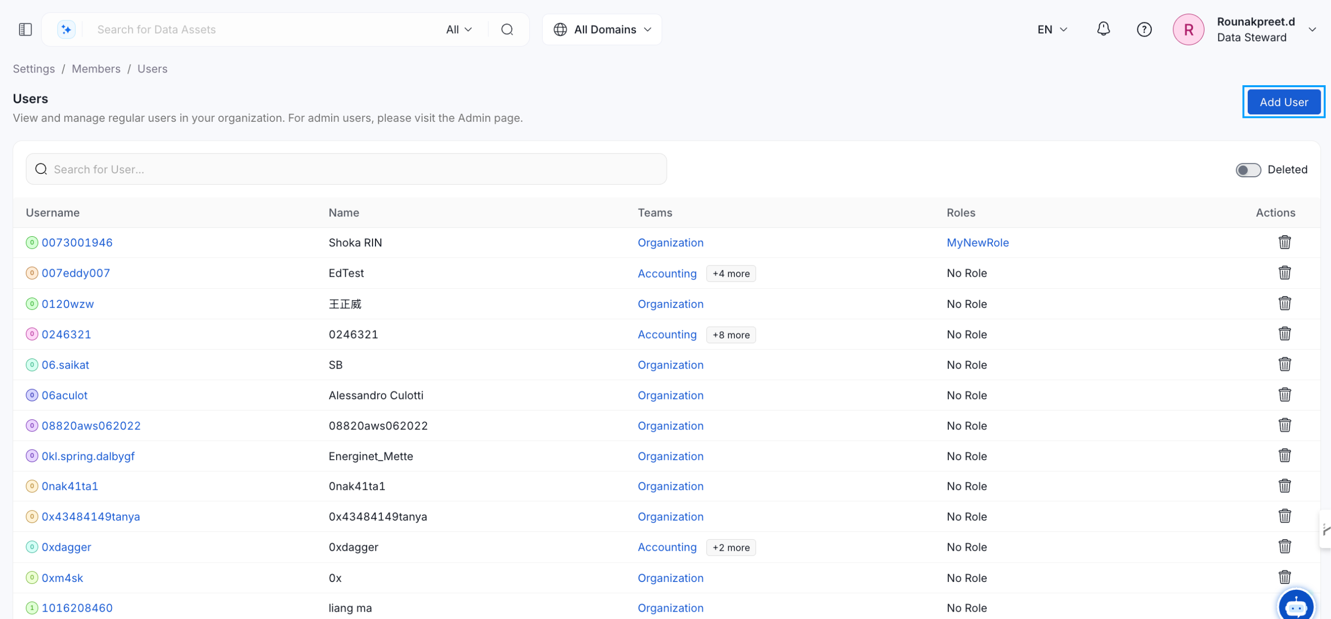 Users Navigation