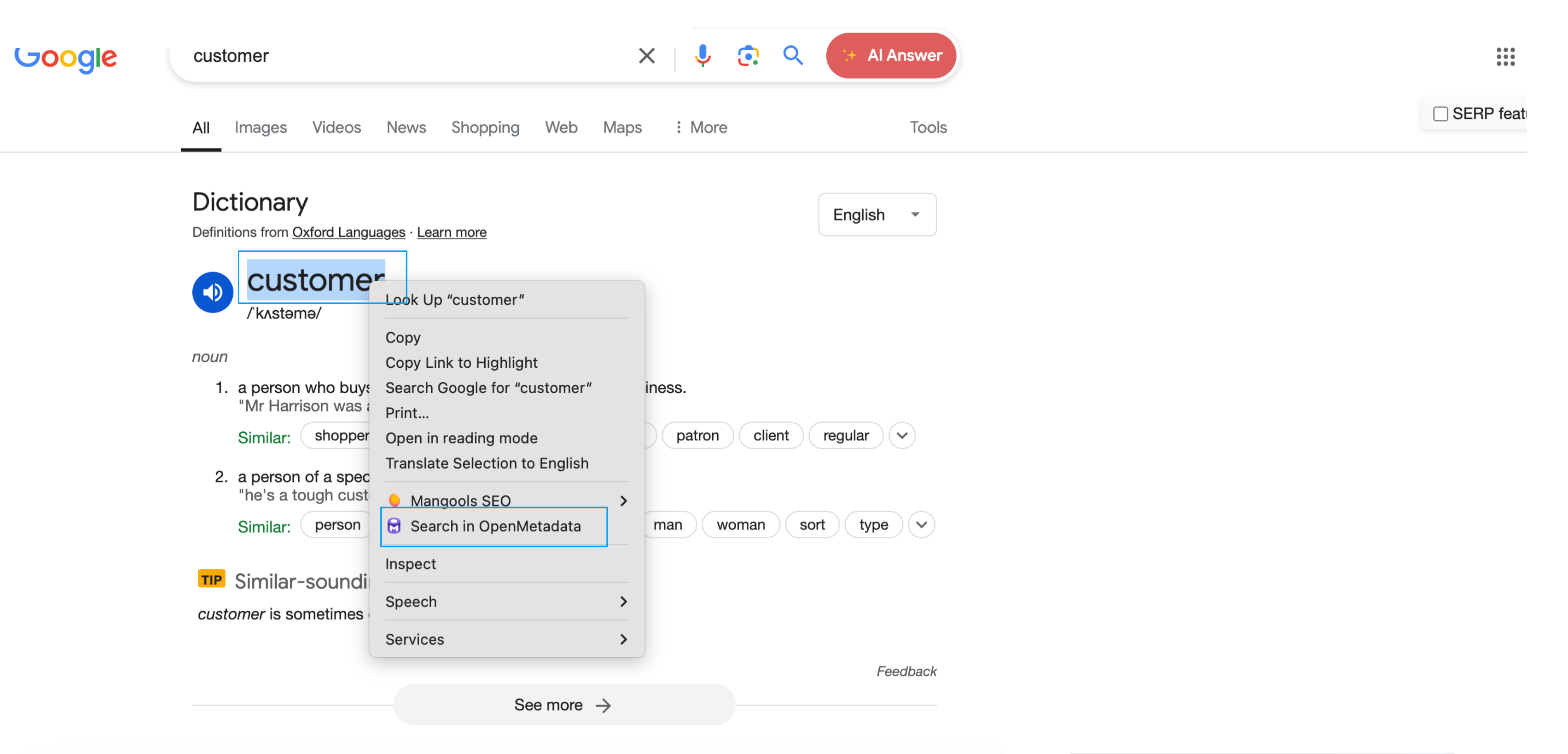 Search in OpenMetadata