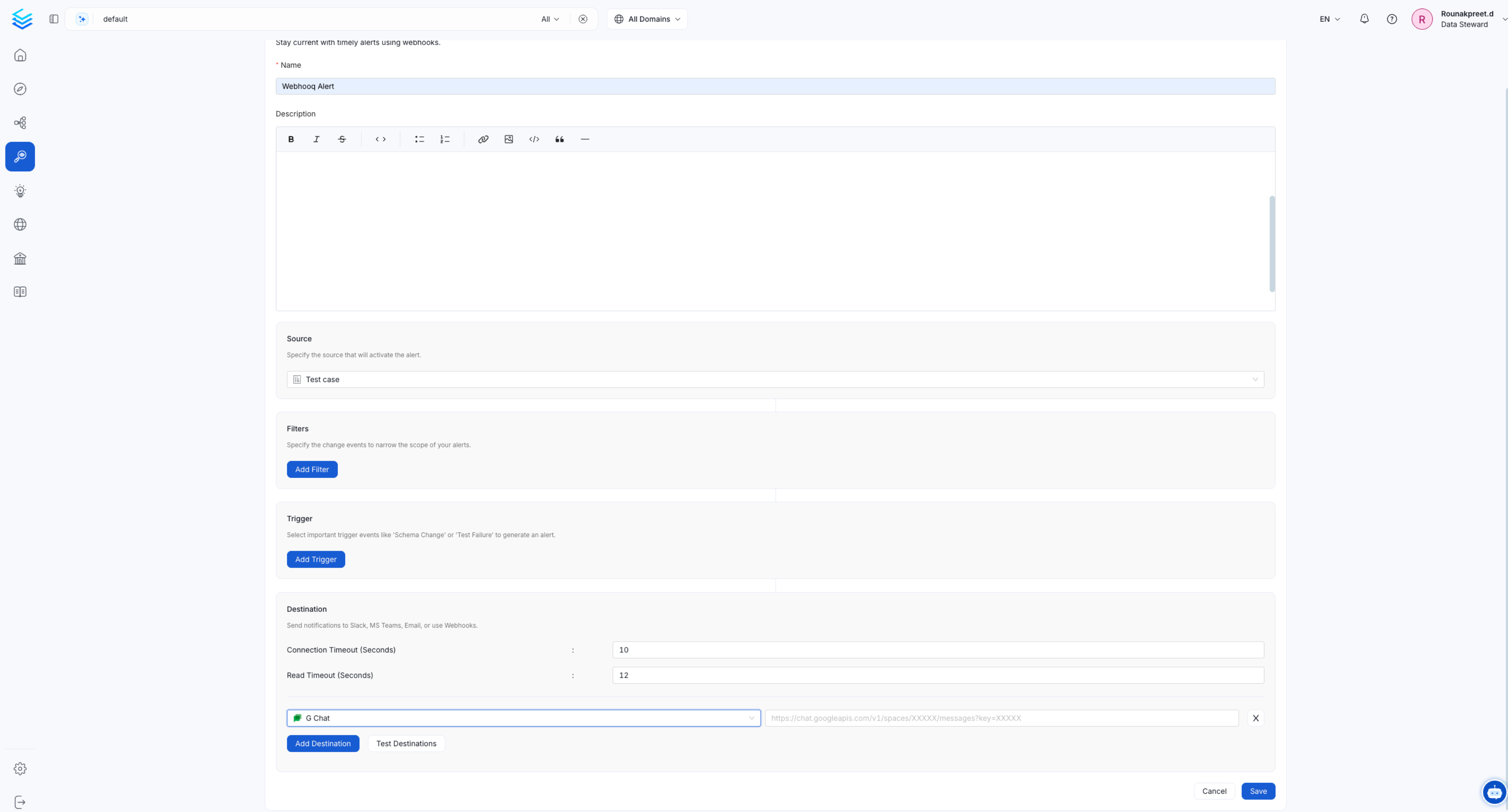 Gchat Webhook
