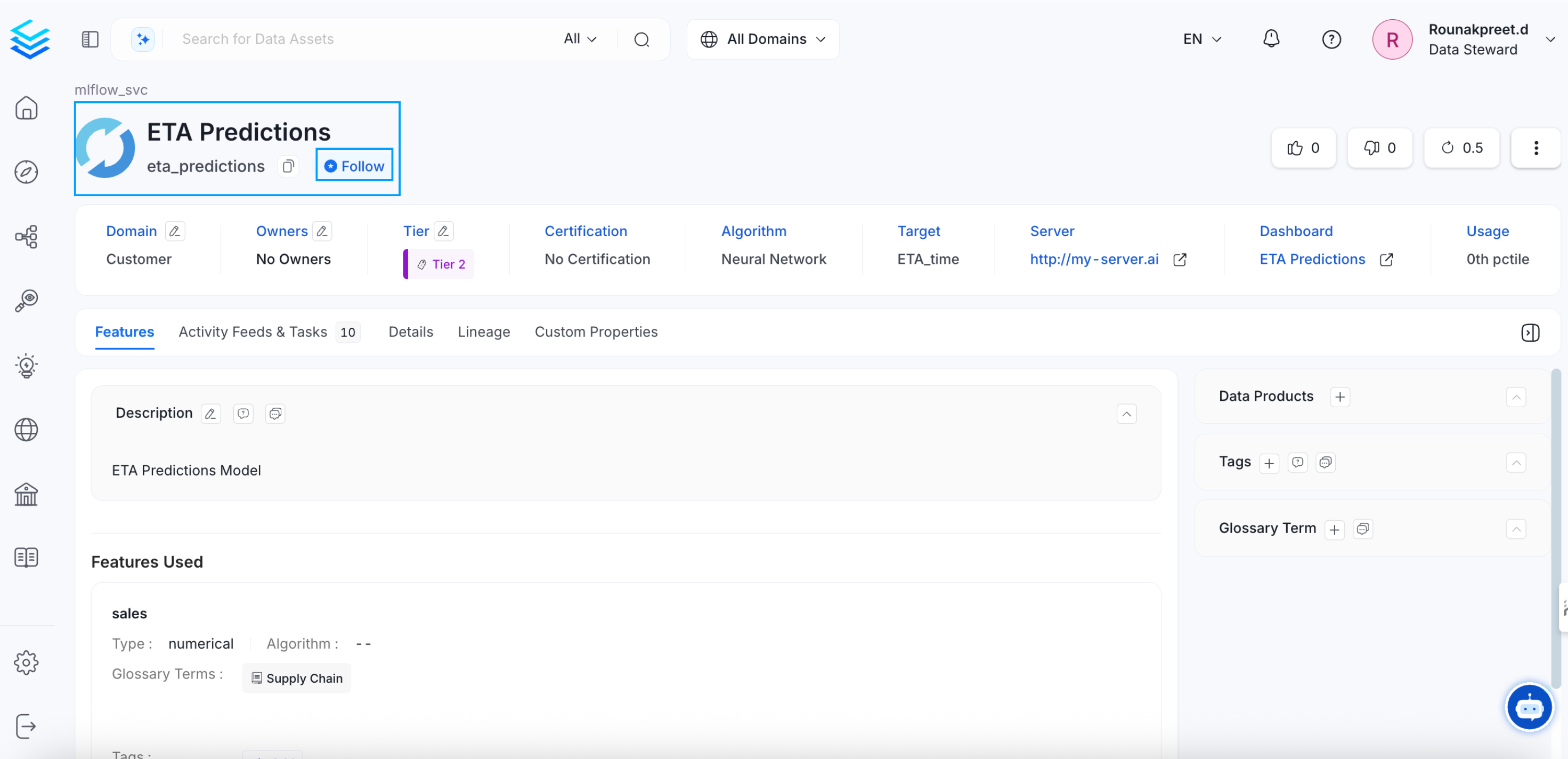 Star the Data Asset